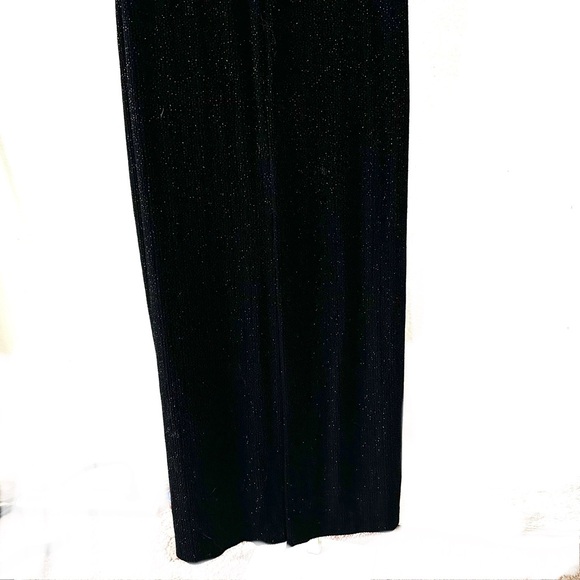 Alex Evenings Long Black Sparkly Dress  Sz 14 Sleeveless Holiday Party Event - Picture 4 of 6